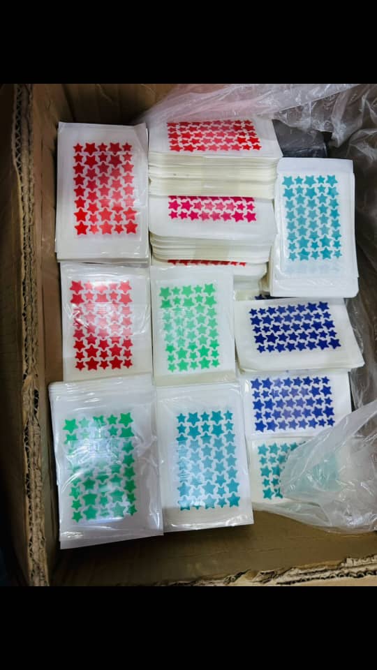 Multicolored Star-Shaped Acne Pimple Patches